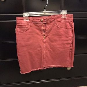 NWOT deep watermelon denim skirt